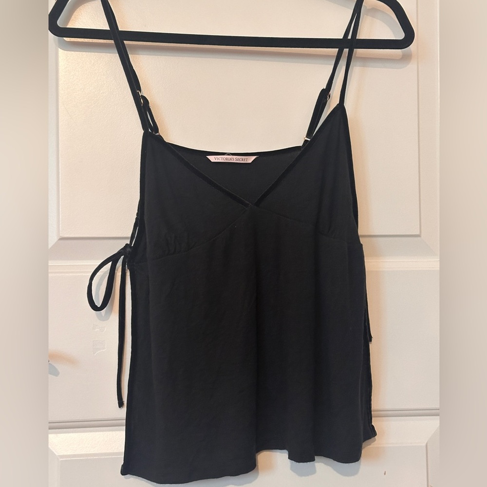 Lot of 2 black babydoll pajama tops, Victoria Secret and Colsie- size Large